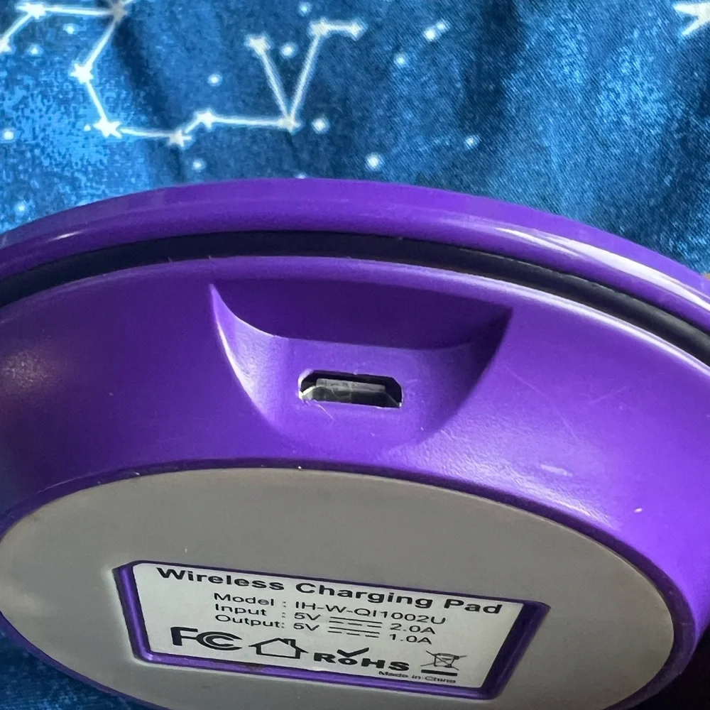 Purple iHome Rapid Charge Wireless Charging Pad iPhone & Android